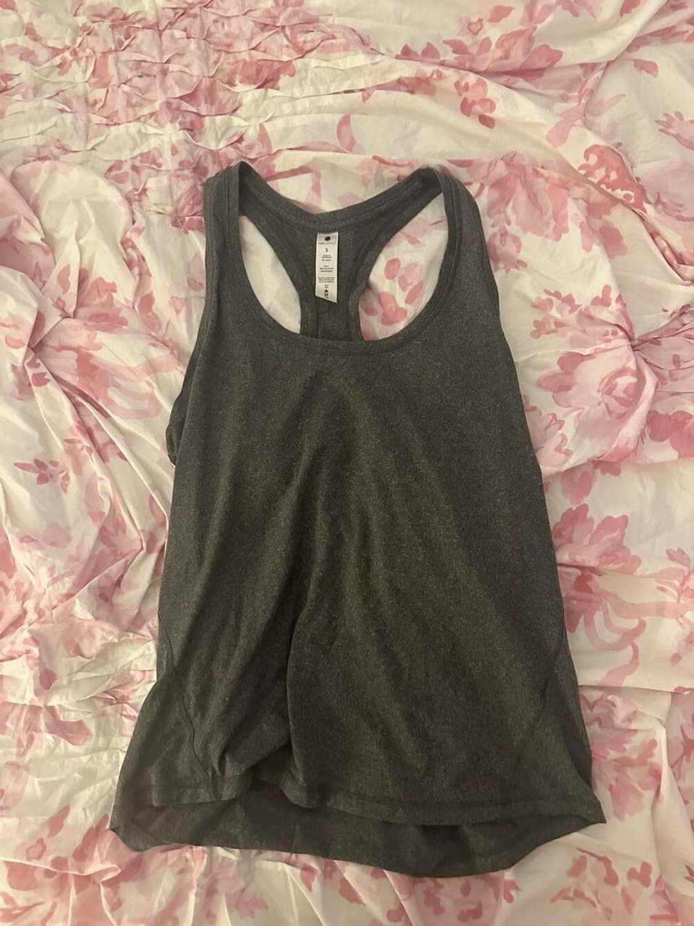 Yogalicious Tank Top Size S Gray Athletic Racerback